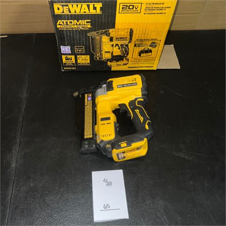 Retail $299.00 DEWALT ATOMIC 23-Gauge Pin Nailer Tool Only