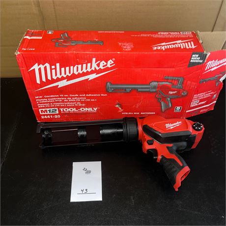Retail $159.00 Milwaukee M12 10 oz. Caulk Gun Tool Only