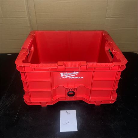 Retail $53.43 Milwaukee PACKOUT 18.6 in. Tool Storage Crate Bin