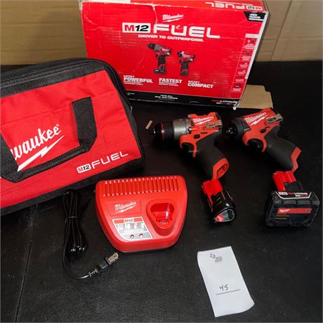 Retail $229.00 Milwaukee M12 FUEL Hammer Drill/Impact Combo