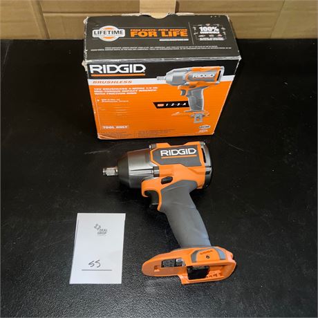 Retail $161.10 RIDGID 18V 1/2 in. Impact Wrench Tool Only