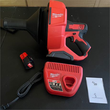 Retail $299.00 Milwaukee M12 12V Cordless Drain Snake Auger Tool Only