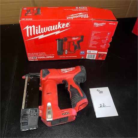 Retail $229.00 Milwaukee M12 23-Gauge Pin Nailer Tool Only
