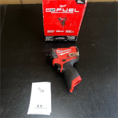 Retail $139.00 Milwaukee M12 FUEL 1/4 in. Impact Driver Tool Only