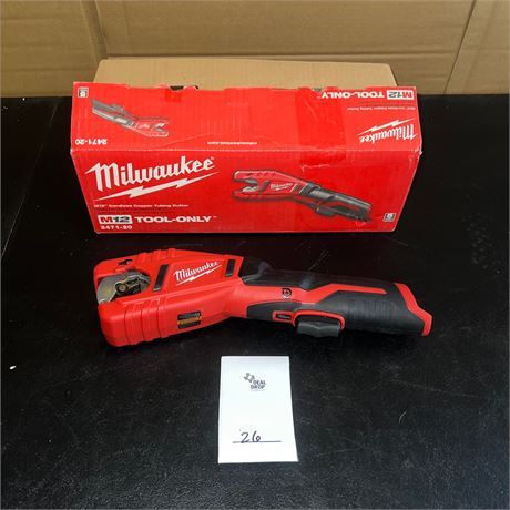 Retail $149.00 Milwaukee M12 Copper Tubing Cutter Tool Only